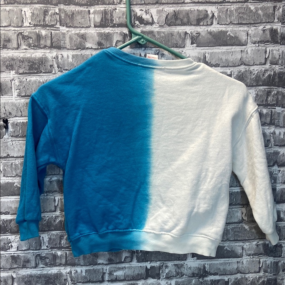 Zara Blue and White Graphic Sweatshirt - Picture 6 of 8